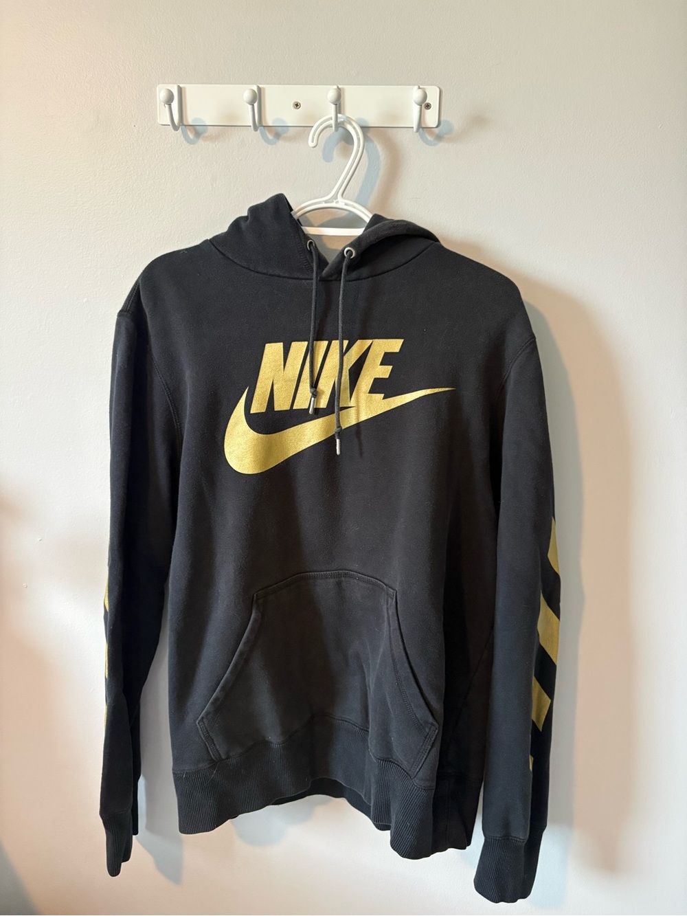 Nike Black Hoodie with Gold Swoosh